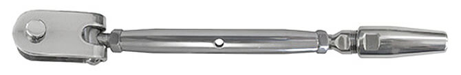 Closed Body Turnbuckle with Toggle to Swageless Compression Fitting - 316 Stainless Steel